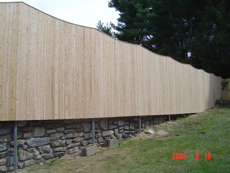 Wood on Steel Fence, On Wall